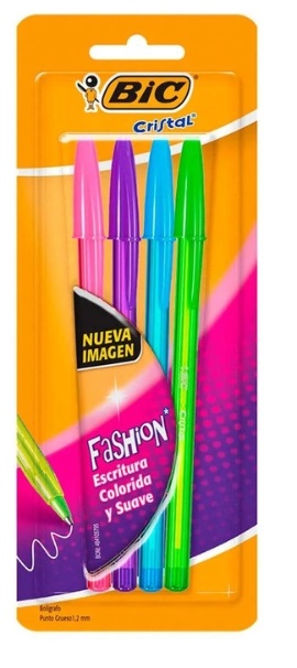 BIC BOLIGRAFO CRISTAL FASHION x 4UN image number 0