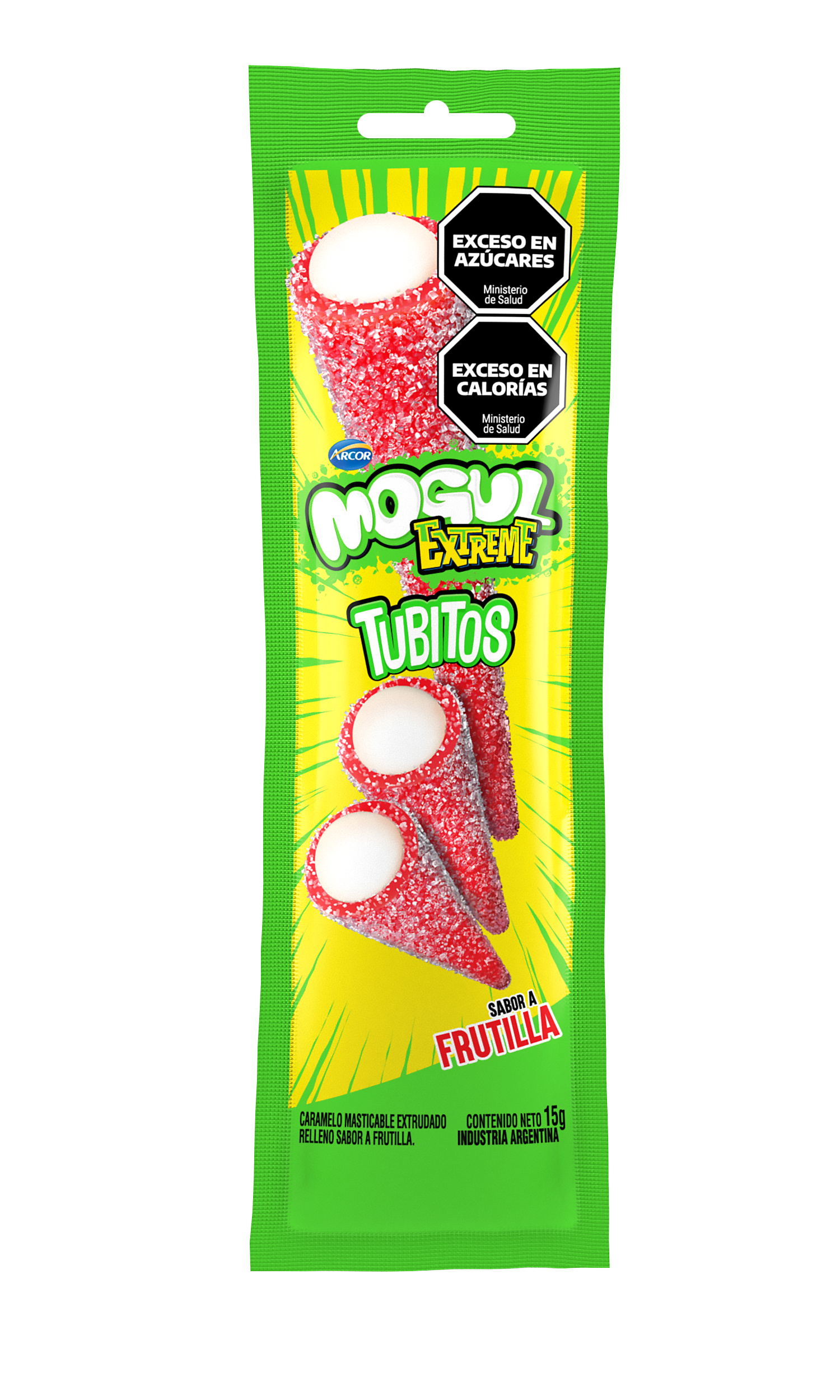 MOGUL EXTREME TUBITOS FRUTILLA 15/20GR image number 0