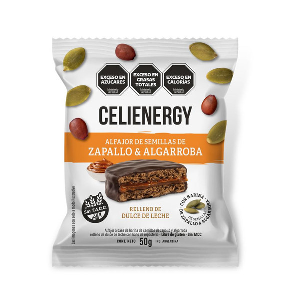 CELIENERGY ALFAJOR ZAP/ALG RELL DDL 50GR image number 0