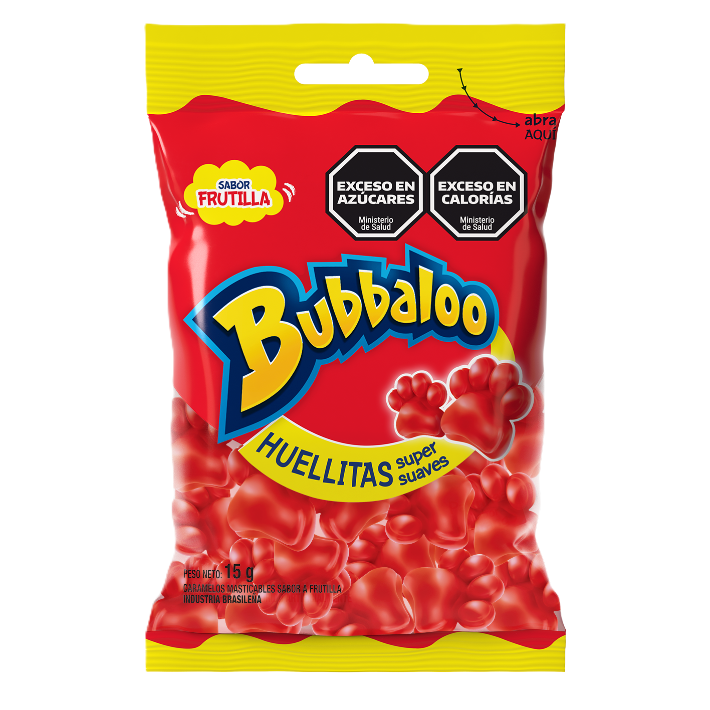 BUBBALOO GOMITA FRUTILLA 15GR image number 0