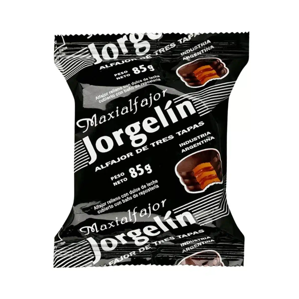 JORGELIN ALFAJOR NEGRO TRIPLE 85GR image number 0