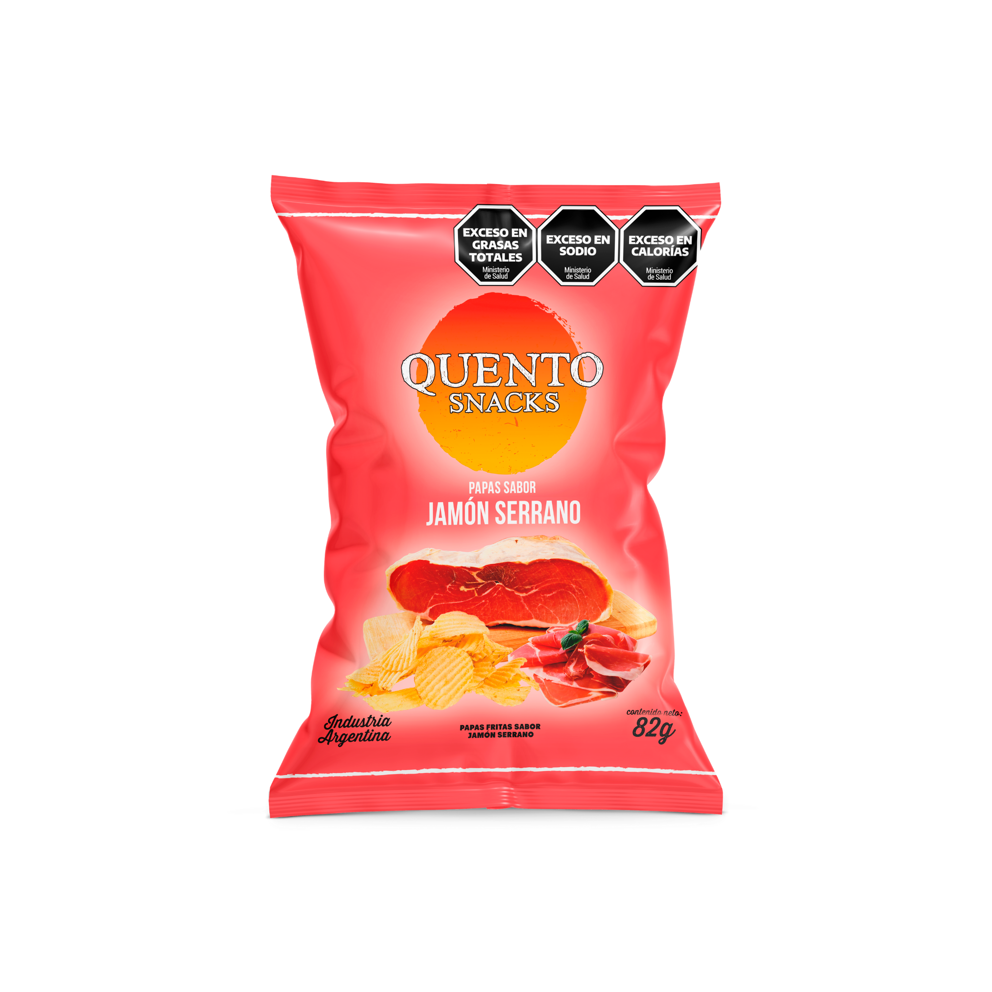 QUENTO PAPAS JAMON SERRANO 82GR image number 0