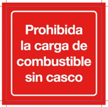 CARTEL PROHIBIDA LA CARGA SIN CASCO (EST&Aacute;NDAR) image number 0
