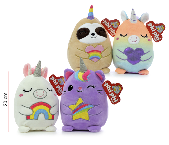 PP TOYS ANIMALES SPANDEX ARCO IRIS 18CM image number 0