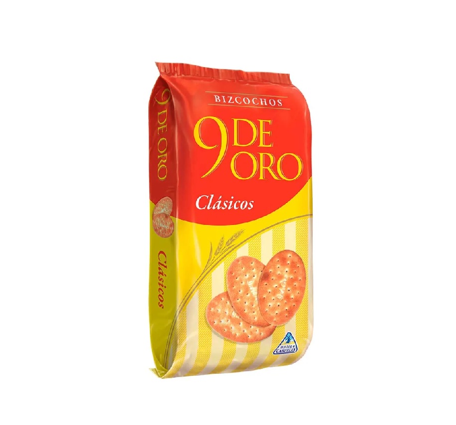9 DE ORO BIZCOCHOS SALADOS 215GR image number 0