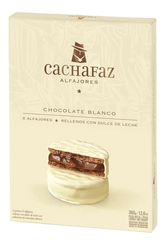 CACHAFAZ ALFAJOR BLANCO CAJA 6UN image number 0