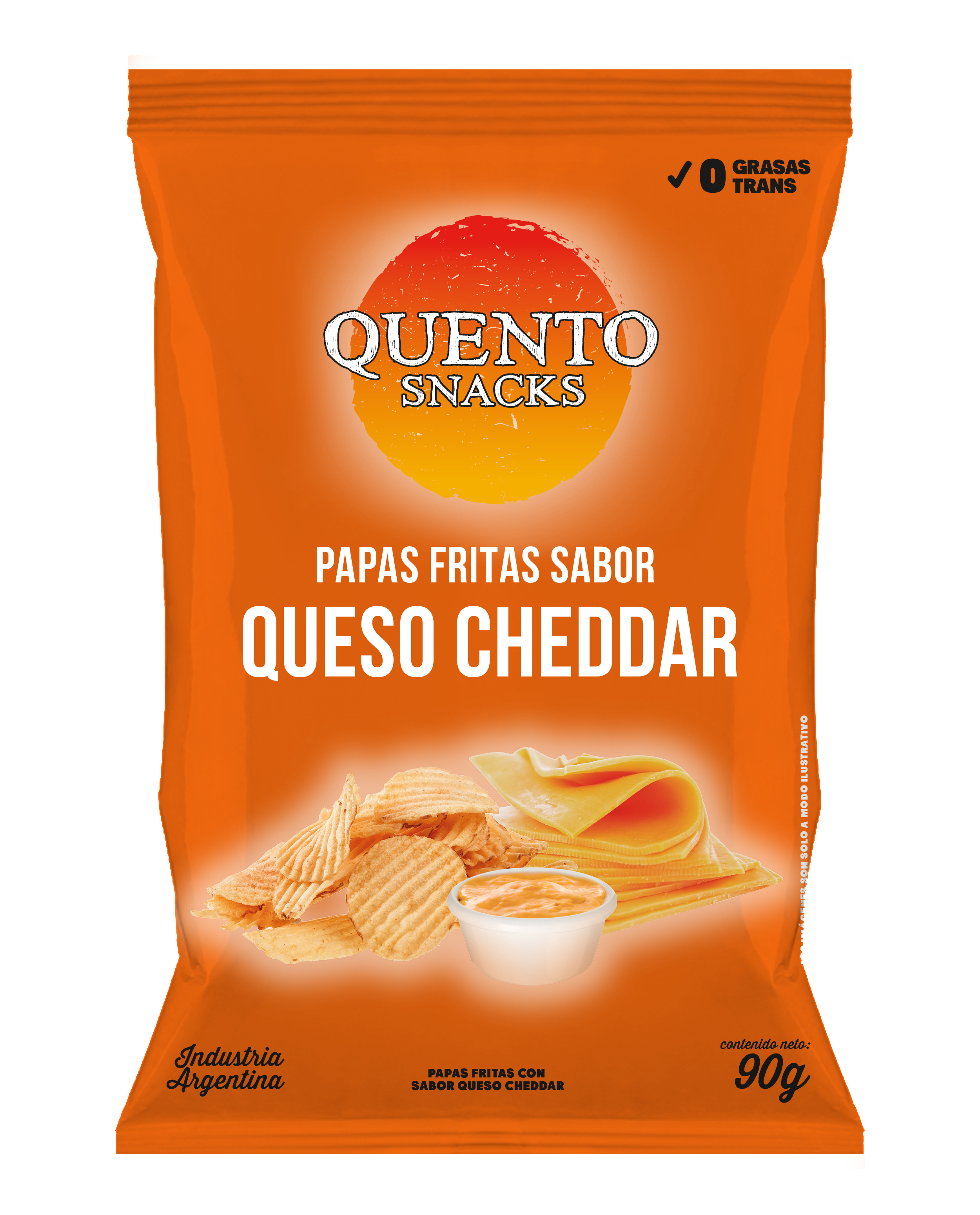 QUENTO PAPAS CHEDDAR 90GR image number 0