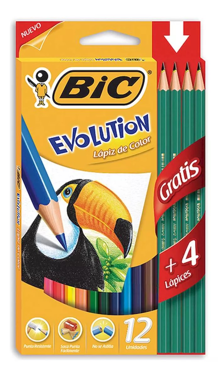 BIC LAPICES DE COLORES EVOLUTION X12UN image number 0