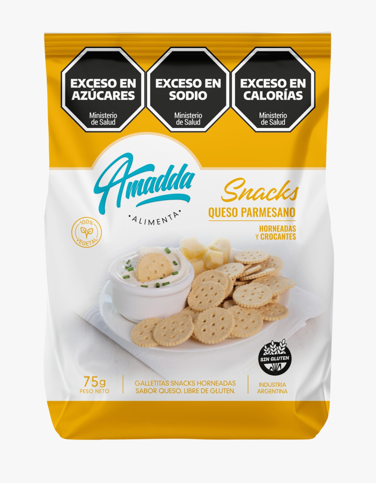 AMADDA SNACKS PARMESANO 75GR image number 0