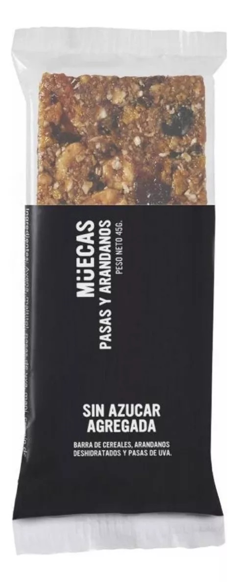 MUECAS BARRA PASAS/ARAND SIN AZUCAR 45GR image number 0