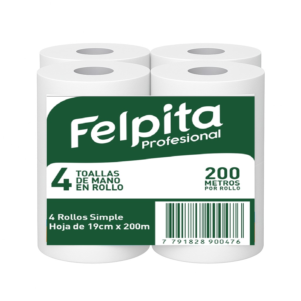 ROLLO DE TOALLA FELPITA x 4 200 metros image number 0