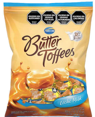 ARCOR CARAMELO BUTTER TOFFEES LECHE 825GR image number 0