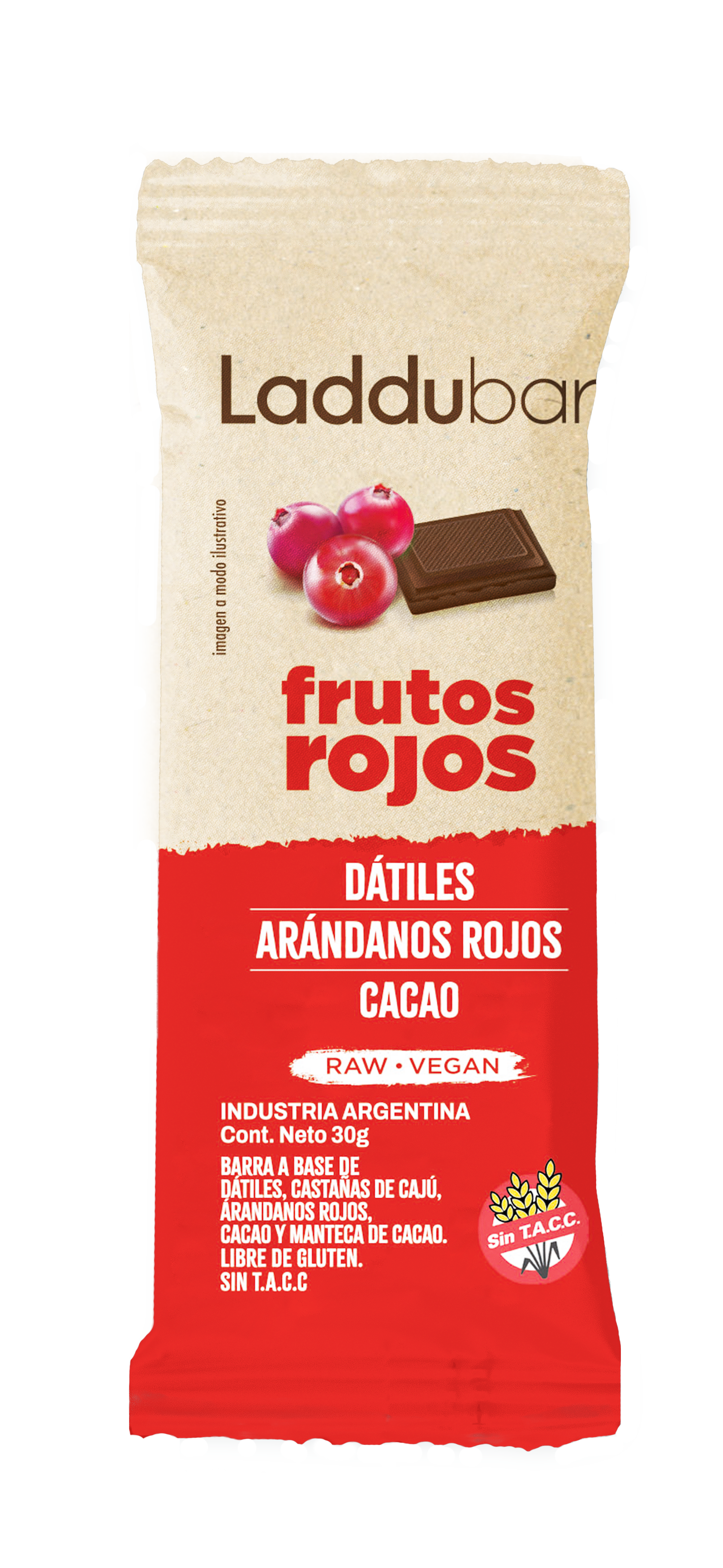 LADDUBAR BARRA FRUTOS ROJOS 30GR image number 0