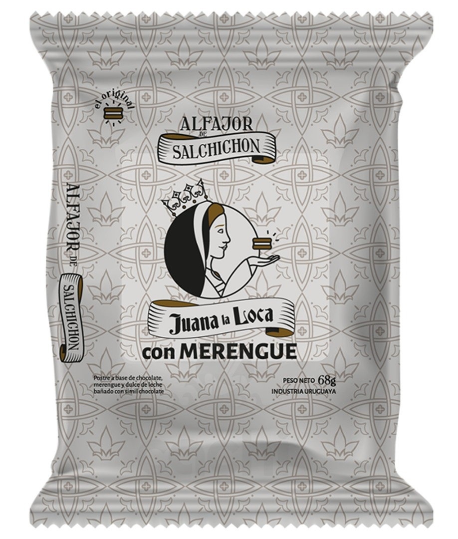 DISC JUANA LA LOCA ALFAJOR CON MERENGUE 68GR image number 0