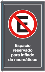 CARTEL ESPACIO RESERVADO INFLADO NEUMATICO image number 0