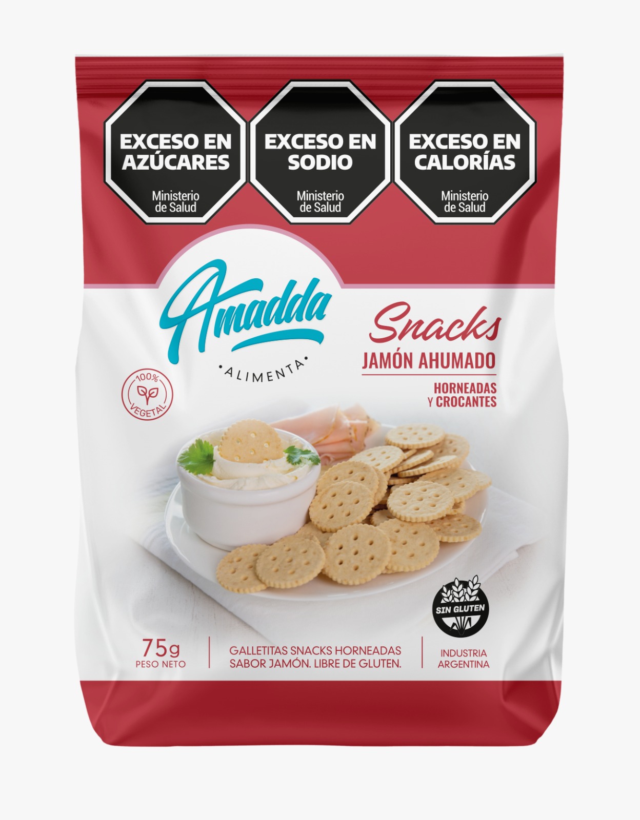AMADDA SNACKS JAMON AHUMADO 75GR image number 0