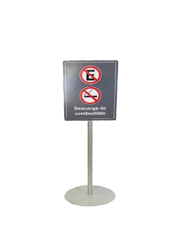 CARTEL DE PIE NO ESTACIONAR, PROHIBIDO FUMAR image number 0