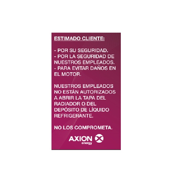 CARTEL NO AUTORIZADOS A ABRIR RADIADOR image number 0
